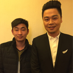 沈濤與經紀人李志合影